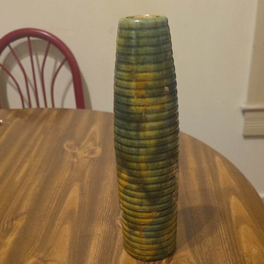 Green and Brown Ceramic Vase